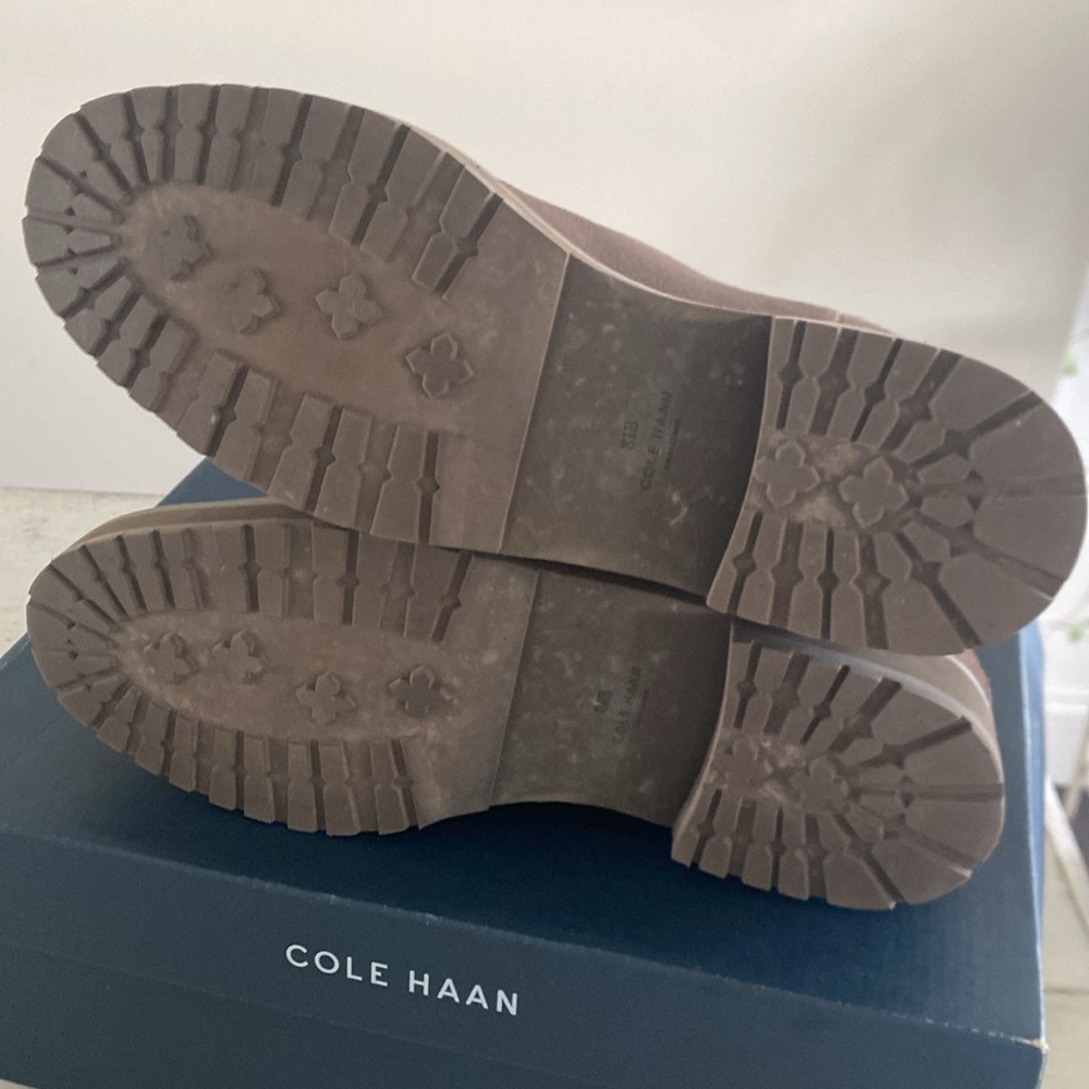 Cole Haan Taupe Suede Chelsea Ankle Boots - Picture 8 of 12